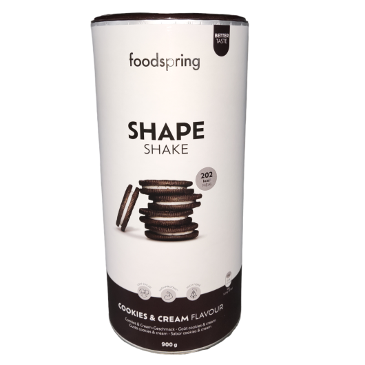 Shape Shake - Gusto Biscotti e crema - Foodspring - 900 grammi - Shake che funge da sostituto del pasto