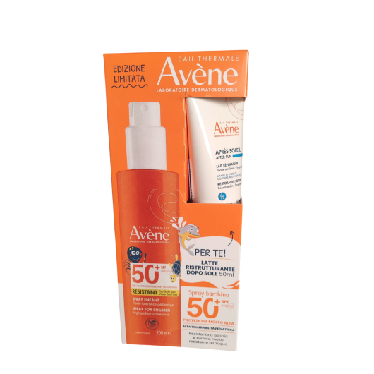 Avene Solare Spray Bambino protezione 50+ 200ml + Latte Dopo sole 50ml