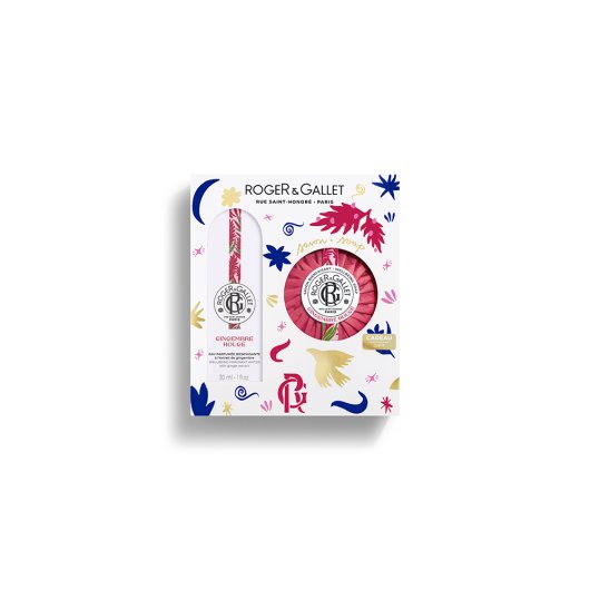 Roger & Gallet Coffret Gingembre Rouge Acqua Profumata 30ml + Saponetta 100g - Edizione Limitata Natale