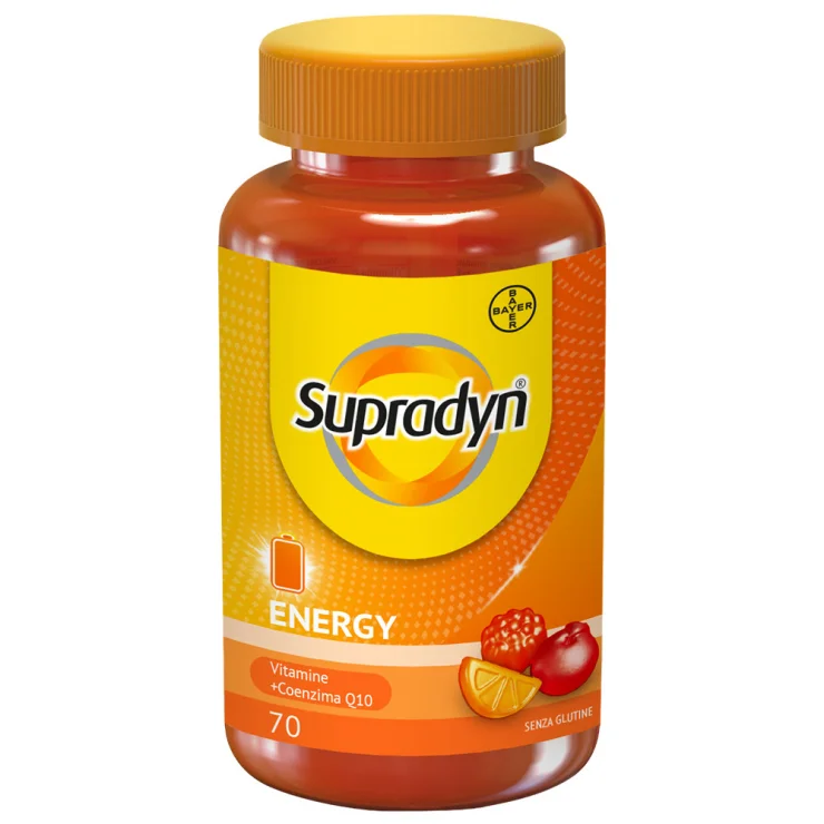Supradyn Energy - Bayer - 70 caramelle gommose - Integratore alimentare e multivitaminico
