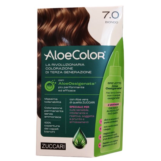 AloeColor 7.0 - Biondo - Zuccari - 140 ml - Tinta per capelli a base di AloeOssigenata