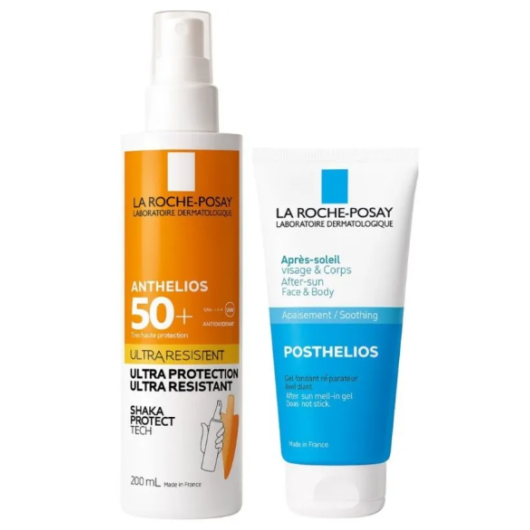 La Roche-Posay Anthelios Shaka Spray SPF 50+ 200ml + Doposole 75ml Omaggio – Protezione Invisibile con Mexoryl 400 per Pelle Sensibile