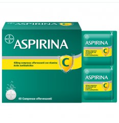 Aspirina C - Bayer - 40 compresse effervescenti - Medicinale ad azione antidolorifica, antinfiammatoria e antipiretica, con Vitamina C