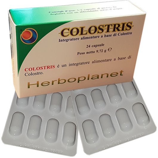 Colostris - Herboplanet - 24 capsule - Integratore alimentare a base di colostro