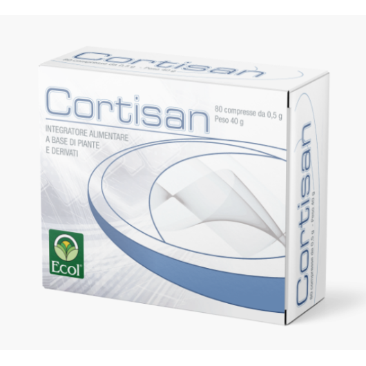 Cortisan - Ecol - 80 Compresse – Integratore Cronobiologico Giorno e Notte: Adattogeno contro lo Stress