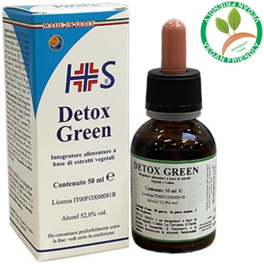 Detox Green - Herboplanet - Flacone da 50ml - Integratore alimentare per la normale funzionalità epatica