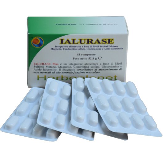 Ialurase Plus - Herboplanet - 48 compresse  - Integratore alimentare che supporta le ossa e i muscoli