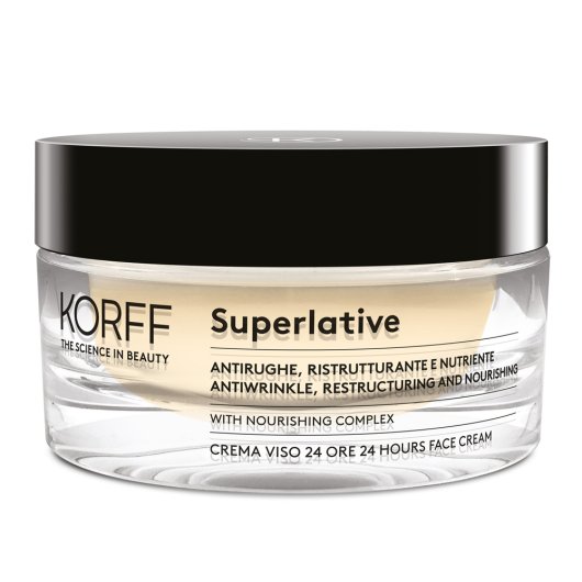 Superlative Crema Viso 24 Ore - Korff - 50ml - Crema antirughe nutriente e rassodante