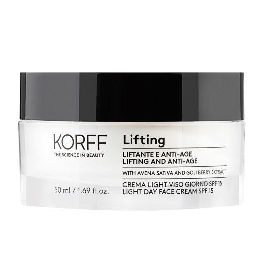 Crema Ricca Giorno Effetto Lifting SPF 15 - Korff - 50ml - crema giorno antirughe con acido ialuronico per pelli normali secche