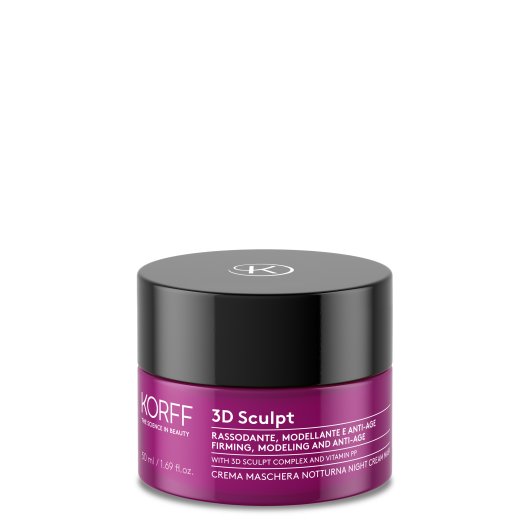 3D Sculpt Maschera Notturna Viso E Collo Effetto Boost - Korff - 50ml - Maschera notturna rassodante