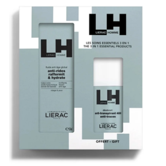 Lierac Cofanetto Homme - Fluido Antietà 50ml + Deodorante 50ml