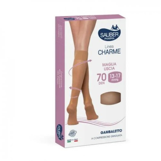 Linea Charme 70 Denari Gambaletto Nero Taglia 3 - Gambaletto a Compressione Graduata