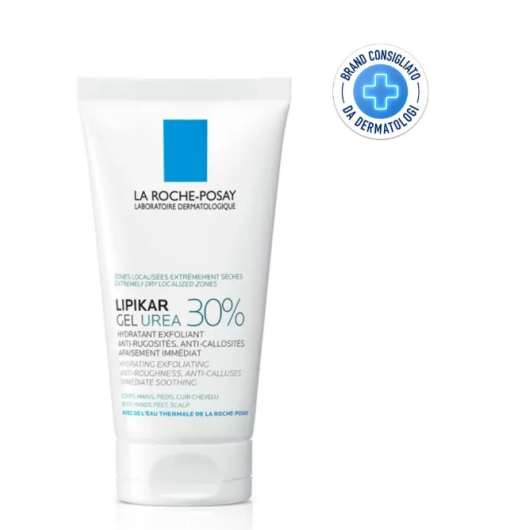 La Roche-Posay Lipikar Gel Urea 30% 50ml – Trattamento Esfoliante e Idratante Intenso per Zone Ruvide  con Niacinamide