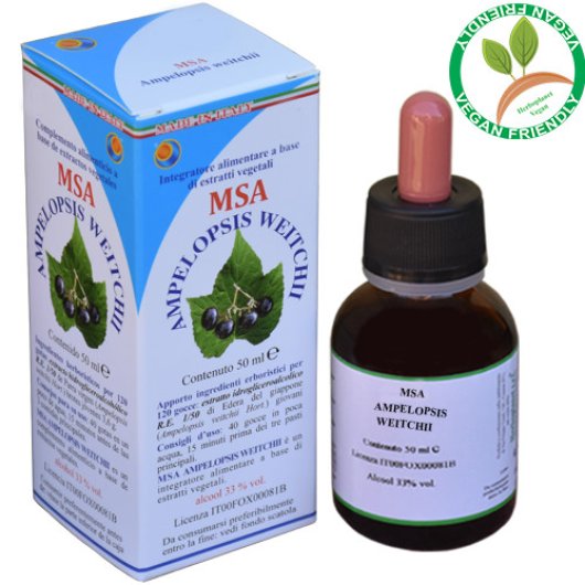 MSA AMPELOPSIS WEITCHII (Edera Del Giappone) - Herboplanet - Flacone da 50 ml - Integratore alimentare che favorisce il buonumore 