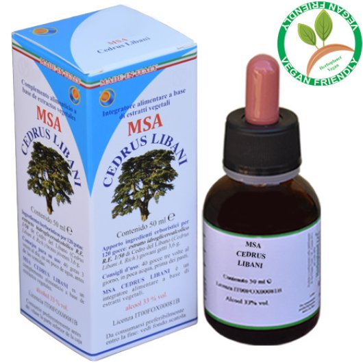 MSA CEDRUS LIBANI (Cedro del Libano) - Herboplanet - Flacone da 50 ml - Integratore alimentare che dona forza mentale 