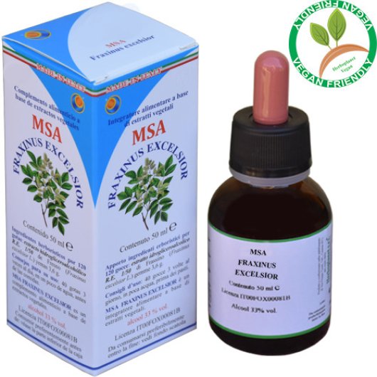 MSA FRAXINUS EXCELSIOR (Frassino) - Herboplanet - Flacone da 50 ml - Integratore alimentare che aiuta a concentrarsi sul mondo materiale