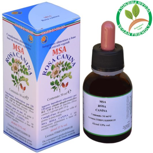 MSA ROSA CANINA (Rosa di macchia) - Herboplanet - Flacone da 50 ml - integratore alimentare che aiuta l'equilibrio emozionale