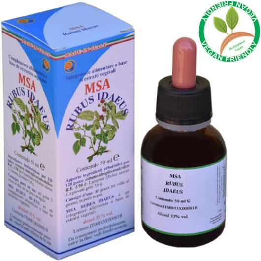 MSA RUBUS IDAEUS (Lampone) - Herboplanet - Flacone da 50 ml - Integratore alimentare che aiuta la perseveranza