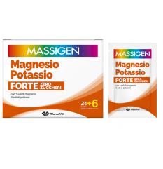 Massigen Magnesio Potassio Forte 24+6 bustine - integratore di sali minerali