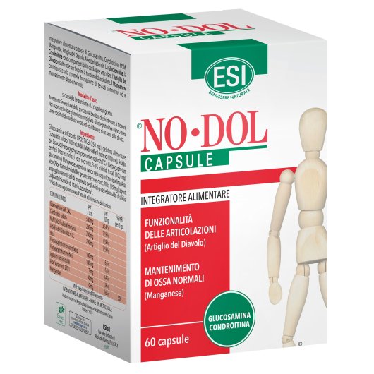 No Dol  - ESI - 60 Capsule -Integratore alimentare a base di glucosammina e artiglio del diavolo