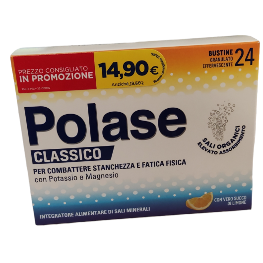 Polase Limone- 24 bustine - ed 2023 - Integratore di sali minerali