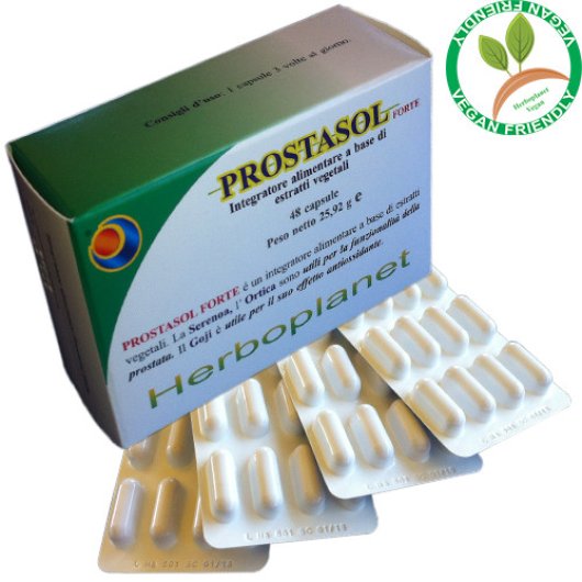 Prostasol Forte - Herboplanet - 48 capsule - Integratore alimentare che favorisce il benessere della prostata