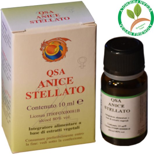 QSA Anice Stellato - Herboplanet - Flacone da 10 ml - Integratore alimentare che favorisce la funzione digestiva