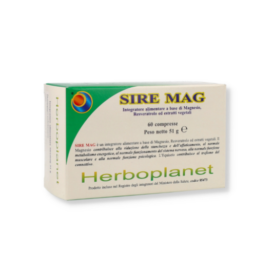 Sire Mag - Herboplanet - 60 compresse - Integratore alimentare che aiuta a contrastare la stanchezza