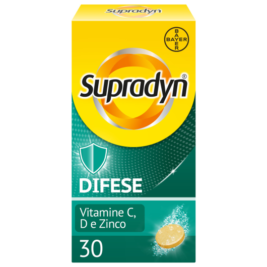 Supradyn Difese - Bayer - 30 compresse effervescenti - Integratore che supporta il sistema immunitario tutto l'anno