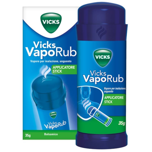 Vicks VapoRub Unguento Balsamico Stick 35g – Medicinale Decongestionante per Raffreddore e Tosse