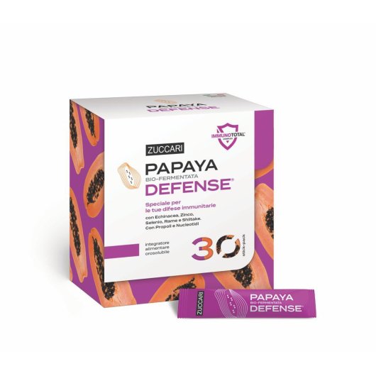 Papaya Defense - Zuccari - 30 stick-pack - Integratore alimentare che sostiene il sistema immunitario contro i malanni stagionali