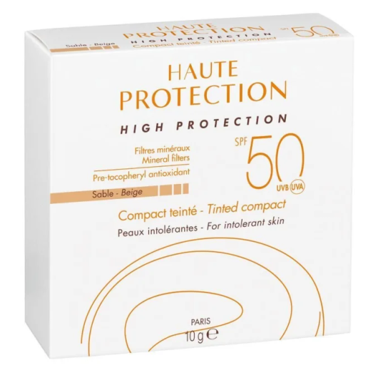 Avène Solare Compatto Dorato SPF 50 10g – Fondotinta Solare con Filtri 100% Minerali per Pelli Sensibili e Intolleranti