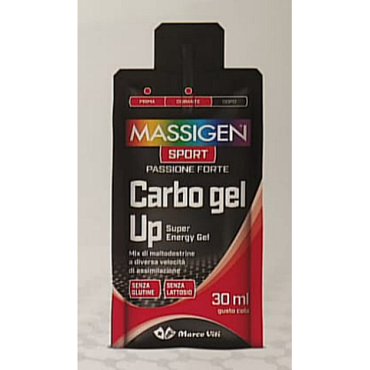 Carbo Gel Up - Massigen Sport - Monopak da 30 ml - Energy gel a base di maltodestrine