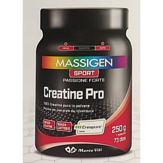 Creatine Pro - Massigen Sport - 250 grammi - Creatina pura al 100%