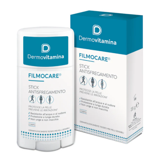 Dermovitamina Filmocare Stick Antisfregamento – Barriera Protettiva contro l'Attrito Cutaneo per Interno Coscia, Sport e Pelli Sensibili