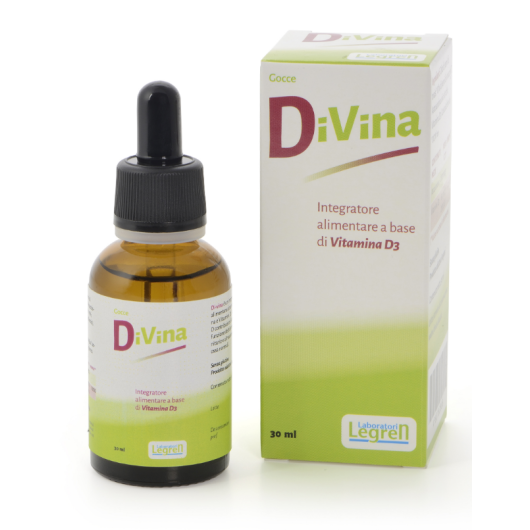 DiVina - Laboratori Legren -  Flacone da 30ml - Integratore alimentare di Vitamina D