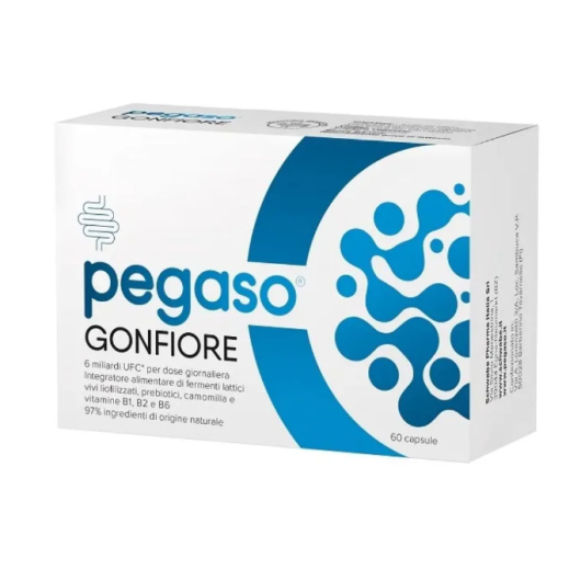 Pegaso Enterodophilus Gonfiore - Integratore alimentare per il gonfiore e il meteorismo - 60 capsule