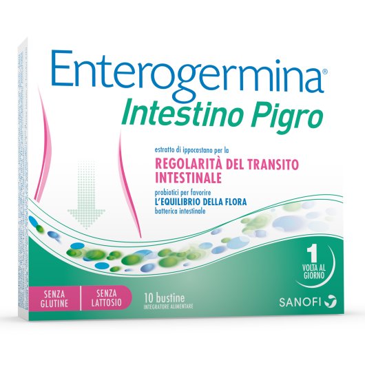 Enterogermina Intestino Pigro - Opella - 20+20 bustine - Integratore alimentare che aiuta a ritrovare la regolarità del tratto intestinale 