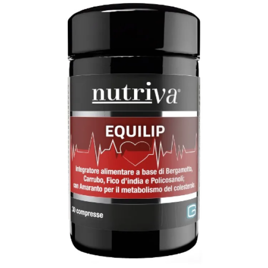Nutriva Equilip 30 Compresse – Integratore Naturale per il Metabolismo del Colesterolo con Bergamotto, Amaranto e Policosanoli