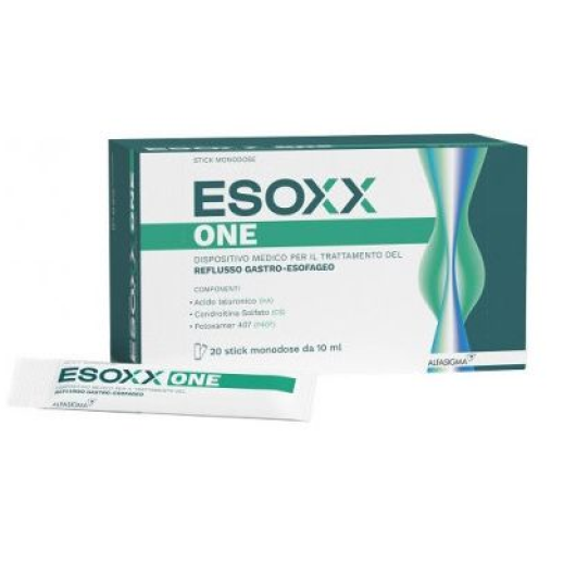 Esoxx One - Alfasigma - 20 bustine stick - Dispositivo medico che aiuta a combattere i sintomi del reflusso gastro-esofageo