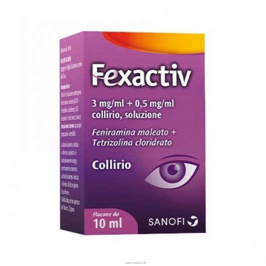 Fexactive - Opella - Flaconcino da 10 ml - Collirio per il trattamento sintomatico di stati allergici ed infiammatori della congiuntiva