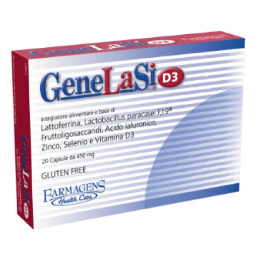 GeneLaSi D3 20 capsule 450mg - Integratore alimentare a base di lattoferrina