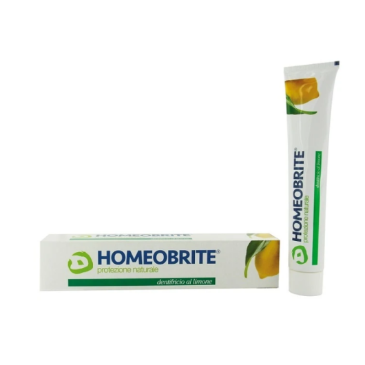 Homeobrite Dentifricio al Limone - CEMON - Tubetto da 75 ml - Dentifricio naturale per una pulizia completa dei denti.