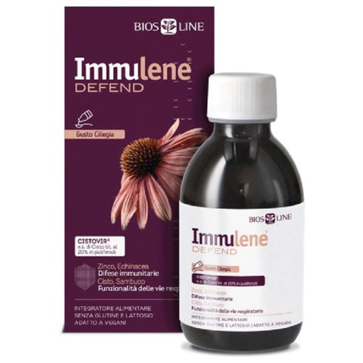 Bios Line Immulene Defend Sciroppo 200ml – Integratore Immunitario per Adulti e Bambini - Senza Glutine e Lattosio - Gusto Ciliegia Bios Line Immulene Defend Sciroppo 200ml – Integratore Immunitario per Adulti e Bambini - Senza Glutine e Lattosio - Gusto Ciliegia