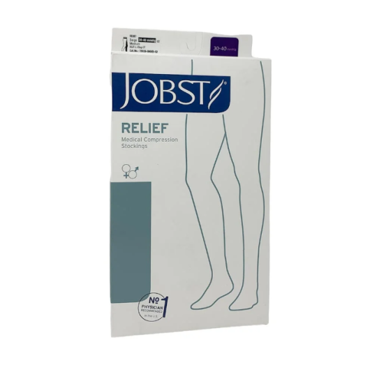 Jobst Relief - Calza Compressiva Medicale Sinistra 30-40mmHg Beige M, 1 calza