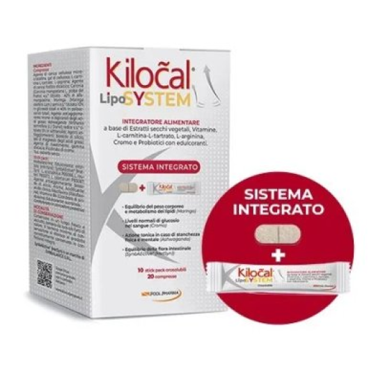 Kilocal Lypo System - Pool Pharma -20 Compresse + 10 Stick Orosolubili - integratore per favorire il controllo del peso