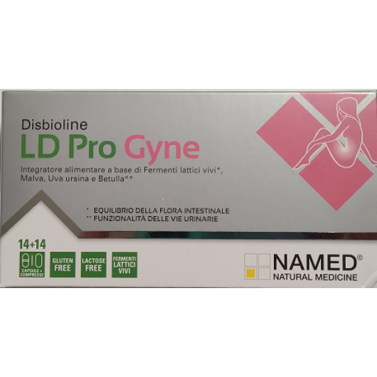 LD Pro Gyne - Named - 14 capsule + 14 compresse - Integratore alimentare per il benessere della flora intestinale (con fermenti lattici vivi) e delle vie urinarie