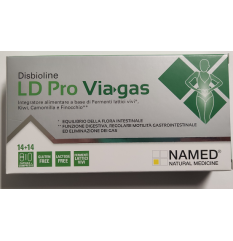 LD Pro Viagas - Named - 14 capsule + 14 compresse - Integratore alimentare per il benessere della flora intestinale e per la regolare motilità gastrointestinale, eliminando i gas intestinali