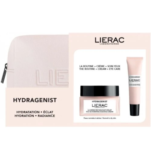 Lierac Trousse Hydragenist Crema Reidratante 50ml + Trattamento Occhi 15ml - Idratazione Profonda per Viso e Contorno Occhi