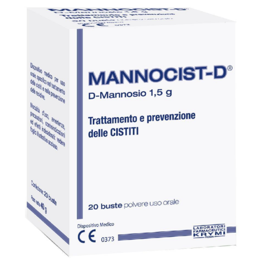 Mannocist-D 20 Bustine – Dispositivo Medico per Cistite con D-Mannosio 1,5g Detraibile Fiscalmente